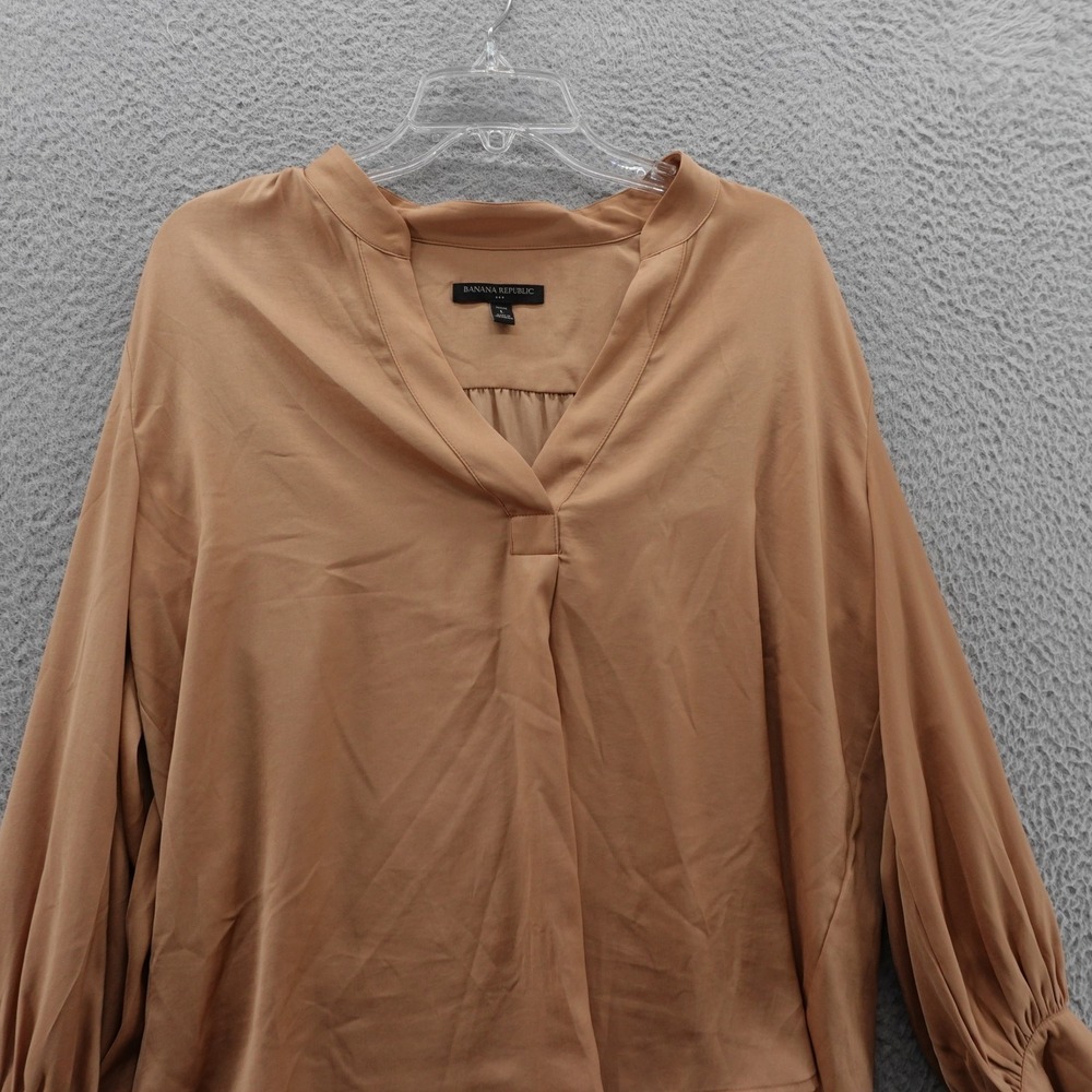 Banana Republic ππHost Pick1/5ππ Volume Sleeve Tan Blouse - Picture 5 of 13
